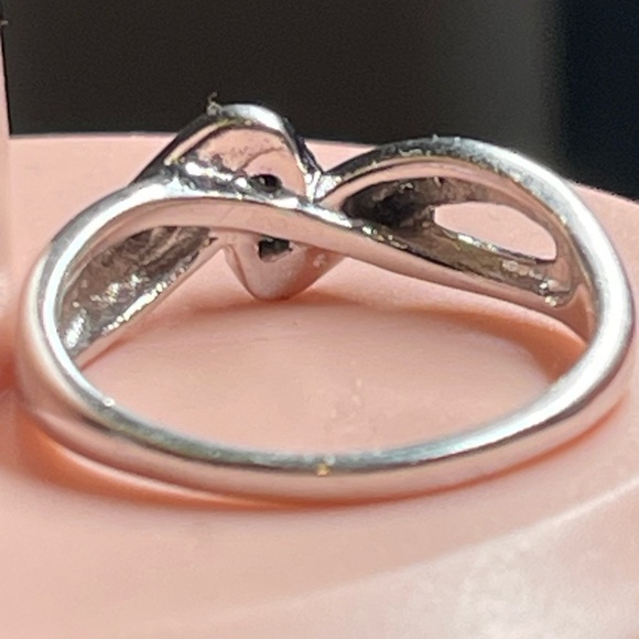 Sterling Silver & Diamond Ring – Size‎ 11.5 - Picture 3 of 10